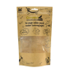 kraft compostable stand up pouch zipper bags with window