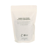 Resealable 8 Oz White Kraft Stand Up Pouch Packing Bags