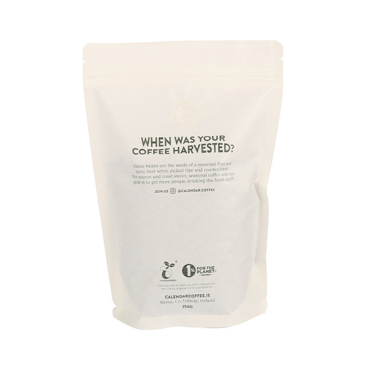 Resealable 8 Oz White Kraft Stand Up Pouch Packing Bags