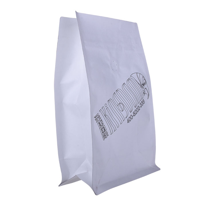 Eco Flat Bottom Heat Seal Foil Lined Matte Finishes Coffee Packaging Bag Manufacturer