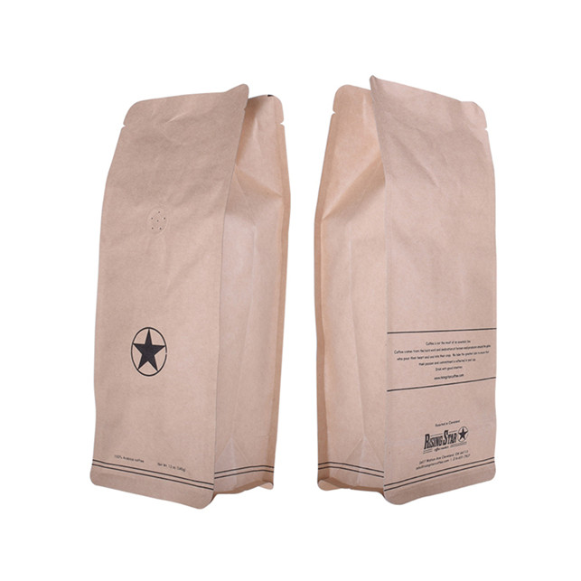 Laminated bag Organic kraft packaging for roasting coffee beans 