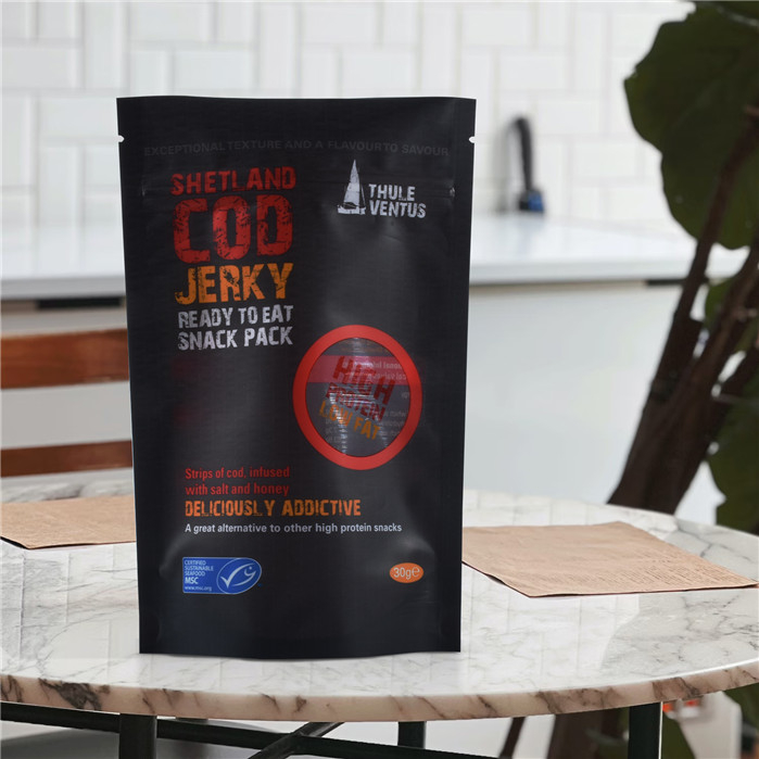 Moisture-proof Plastic Stand Up Resealable Custom Printed Beef Jerky Bags