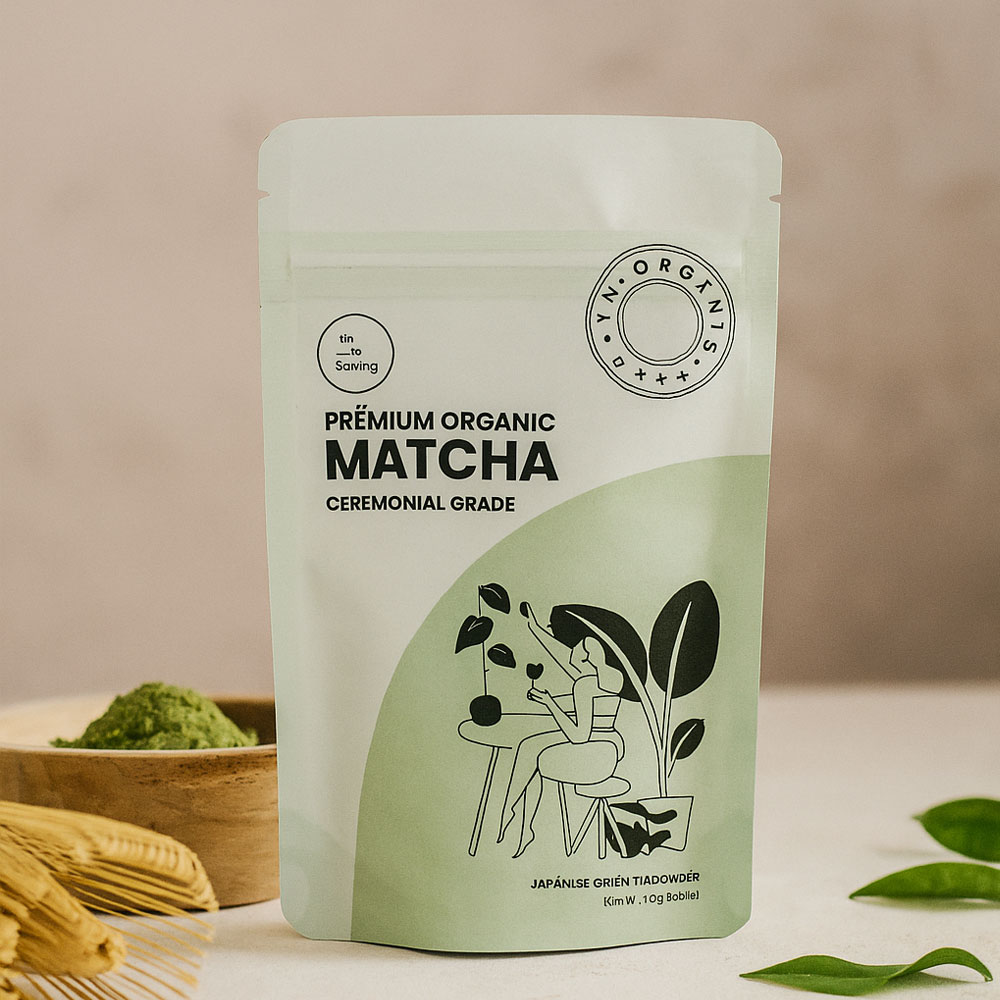 Eco-Friendly Recyclable Organic Matcha Green Tea Packaging Bags