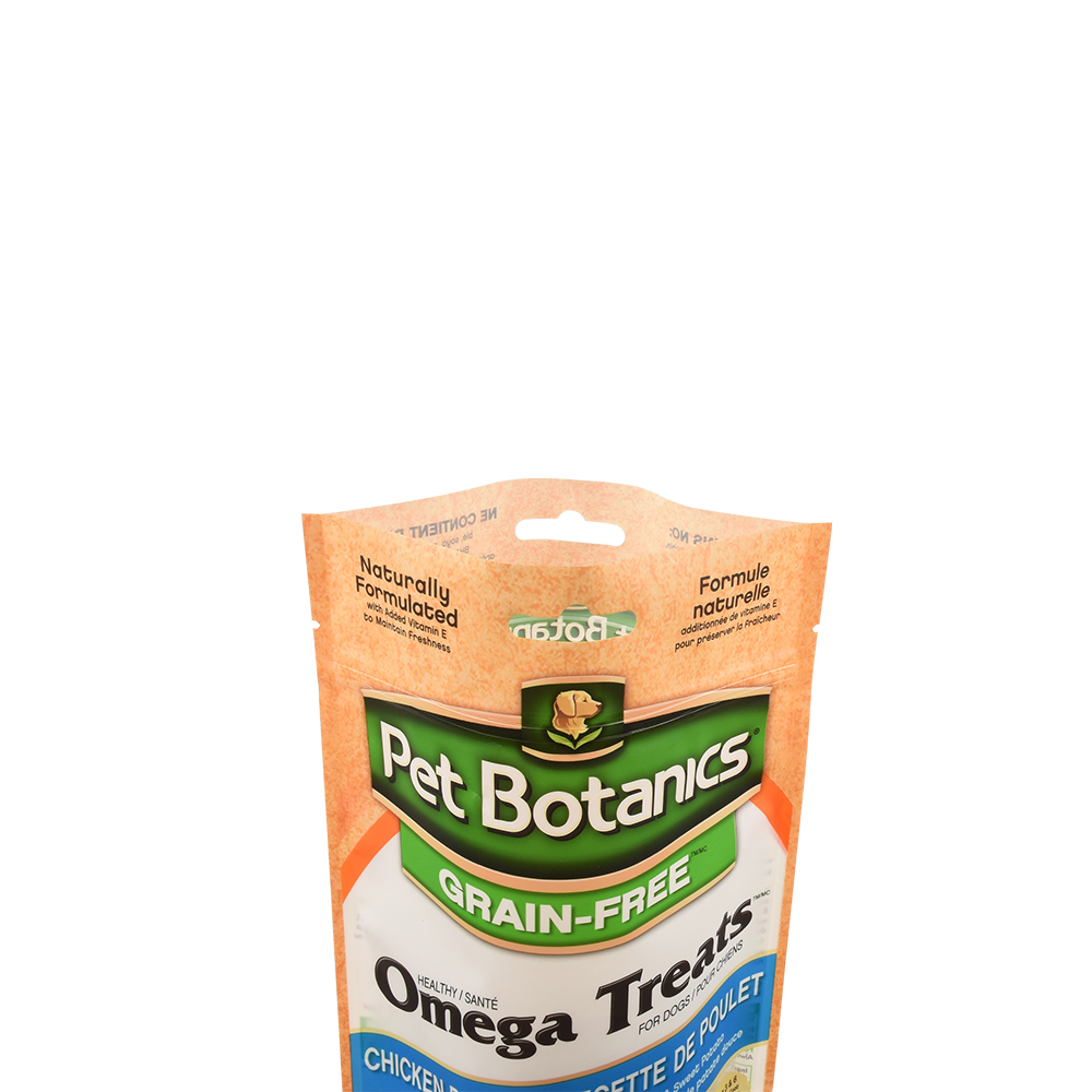 Clear Window Dried Beef Dog Treat Packaging Stand Up Bag with Tear Notch