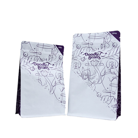 Custom Printed Ziplock Top Coffee Packet Design