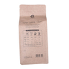 Sustainable brown kraft coffee bag compostable gusset bag
