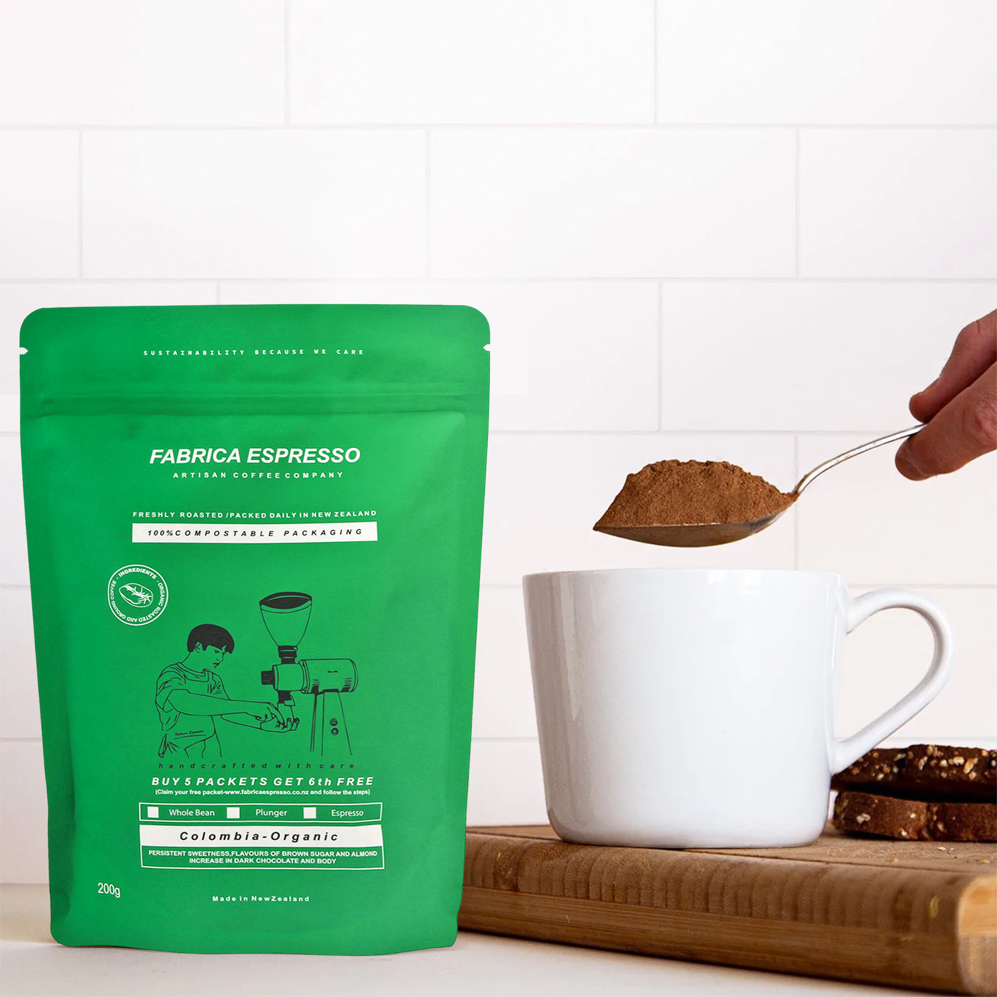 Compostable Coffee Bag with Valve