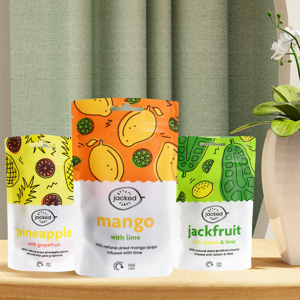 Custom Printed Compostable Banana Chips Packaging Bags