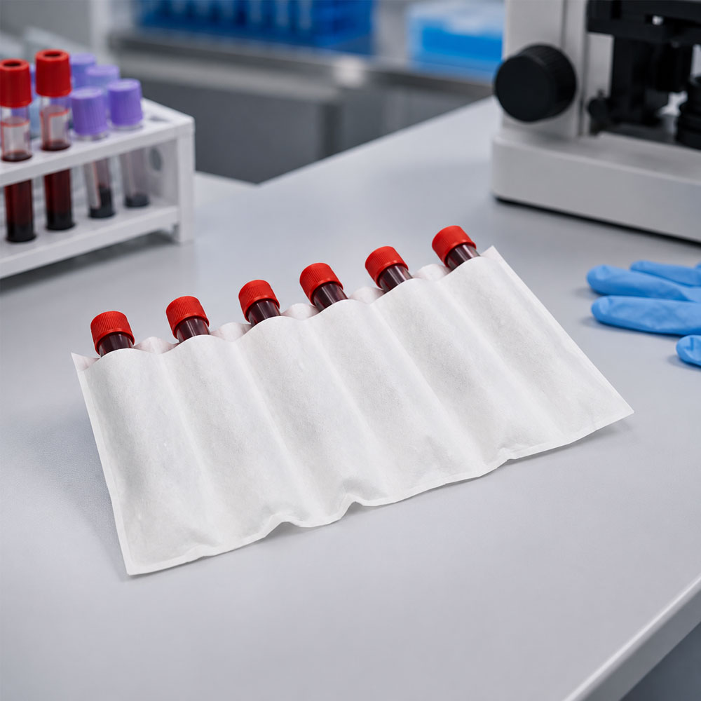 Medical Specimen 6-Bay Sleeve Biological Absorbent Sample Tube Pouches