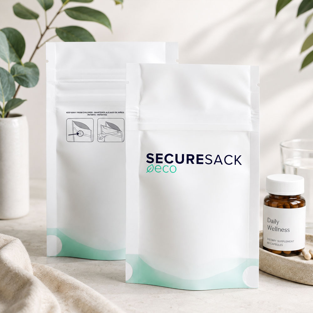 Custom Child Resistant Zipper Pouch for Medicine & Pharmaceutical Packaging