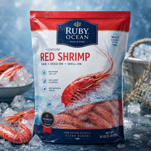 Custom Frozen Seafood Vacuum Bag for Fish, Shrimp and Frozen Food Packaging