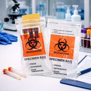 Leak-Proof Biohazard Bags for Specimen Transport with Absorbent Protection