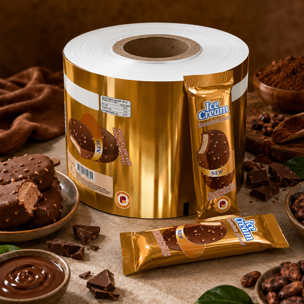 Custom Cold Seal Packaging Film for Chocolate Bars, Ice Cream & Snack Bar Wraps