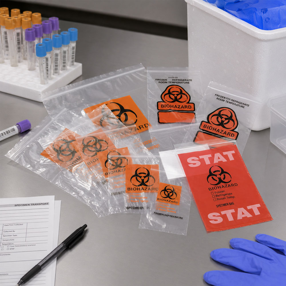Biohazard Medical Specimen Transport Bag