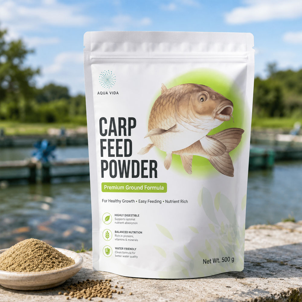 Custom Printed Biodegradable Stand-up Fish Feed Packaging Bags for Aquatic Pet Food Brands