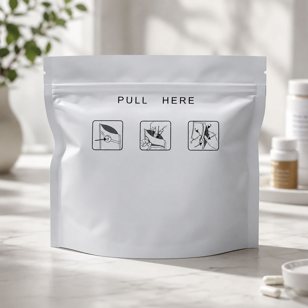 Custom Child Resistant Zipper Pouch for Medicine & Pharmaceutical Packaging